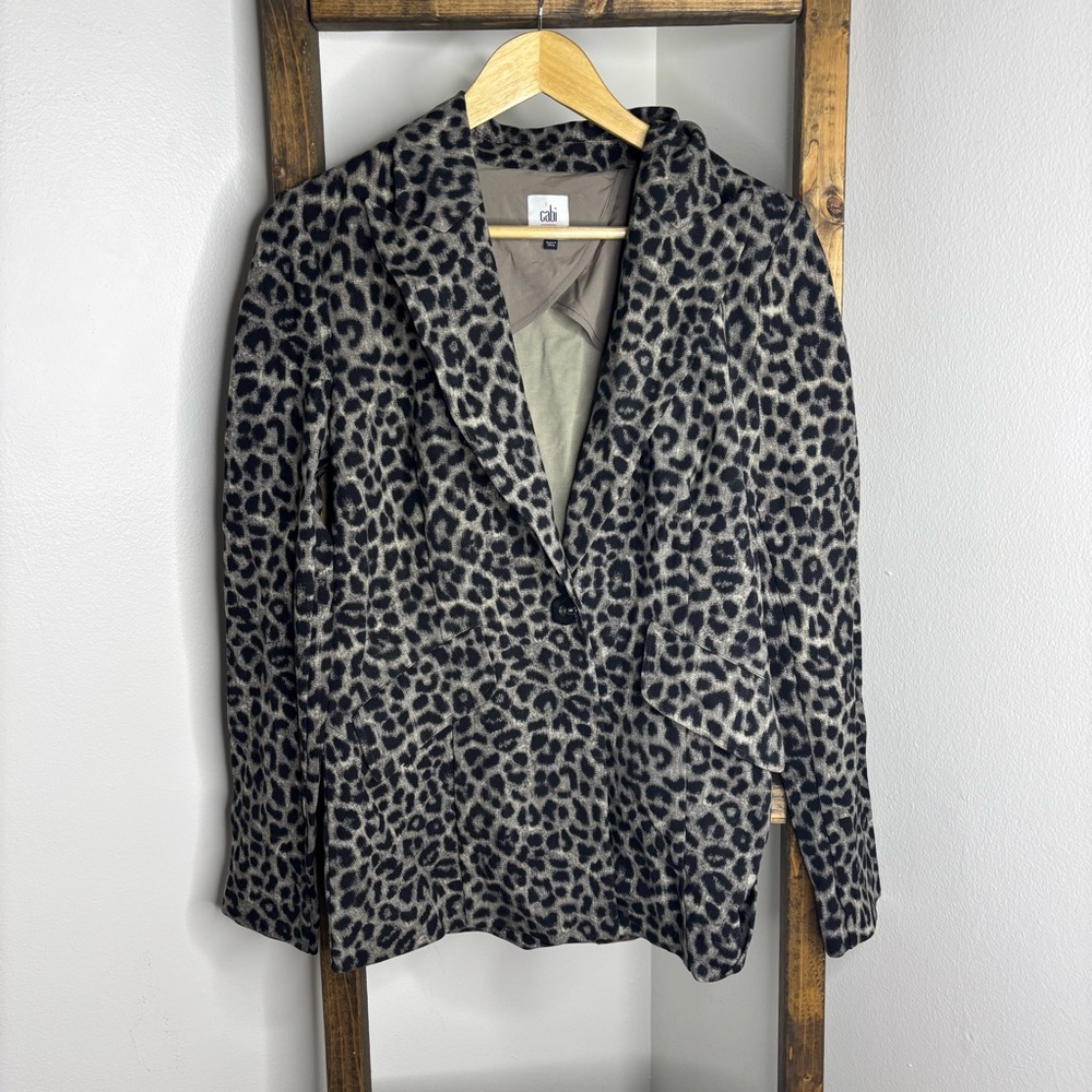 Cabi Leopard Print Women's Jacket Size 4